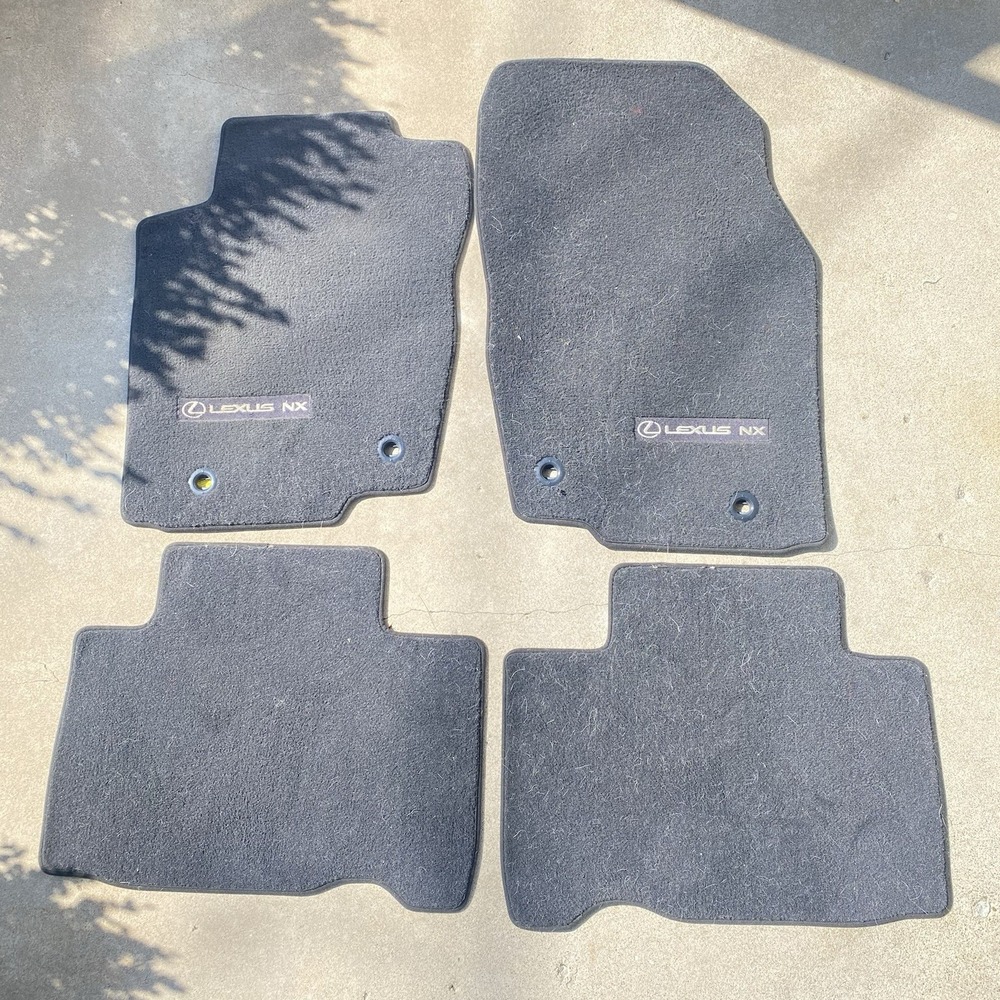 OEM 2015-2021 Lexus NX200t NX300 NX300h Black Carpet 4 Floor Mats PT206-75151-XX